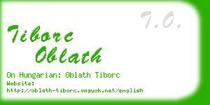 tiborc oblath business card